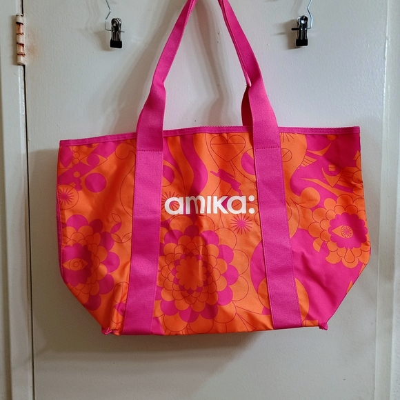 amika Handbags - NWOT Amika Pink and Orange Tote Bag